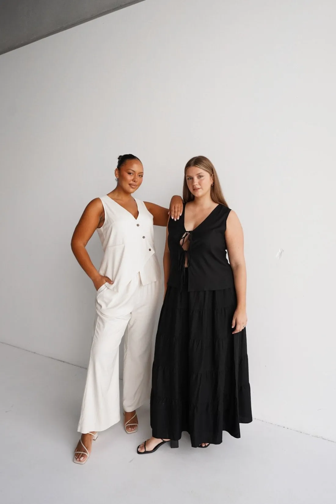 Fayt Sets | ZYLA TIERED MAXI SKIRT BLACK